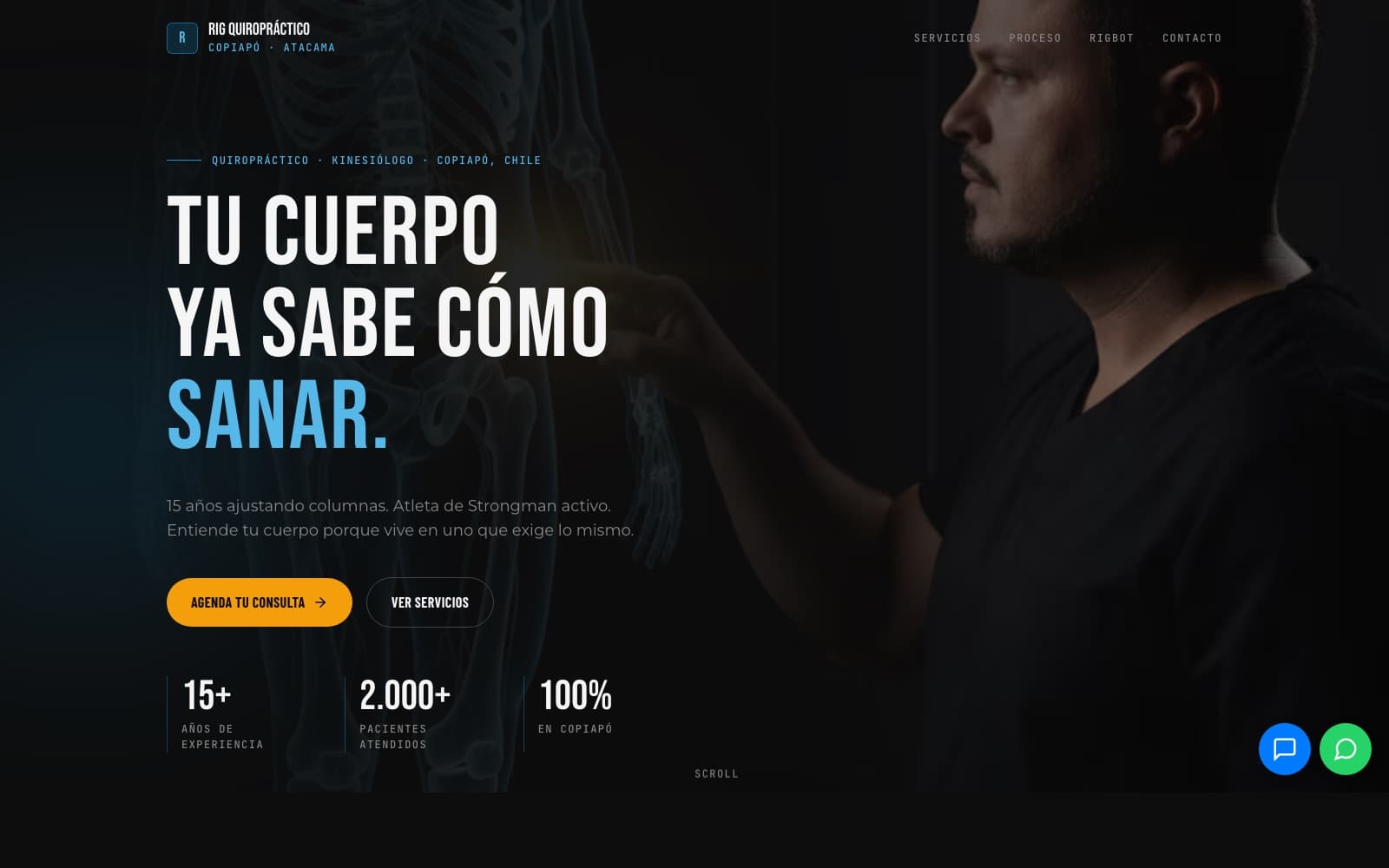 Sitio rigquiropractico.cl construido por RIG Digital